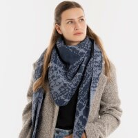 Knit Factory Lea Dreiecksschal Jeans Indigo 190x85 cm Mix