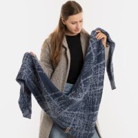 Knit Factory Lea Dreiecksschal Jeans Indigo 190x85 cm Mix