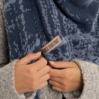 Knit Factory Lea Dreiecksschal Jeans Indigo 190x85 cm Mix