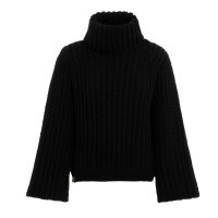 Knit Factory Kris Rollkragen Strickpullover Schwarz 36/38...