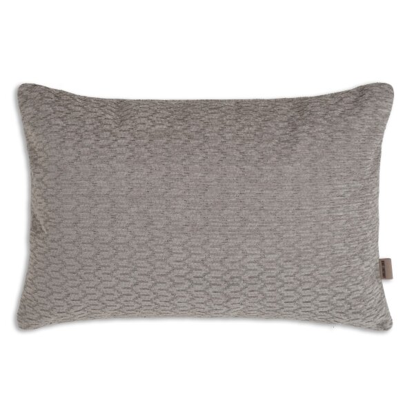 Knit Factory Evita Kissen Taupe 60x40 cm Fischgrät