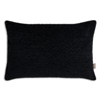 Knit Factory Evita Kissen Schwarz 60x40 cm Fischgrät