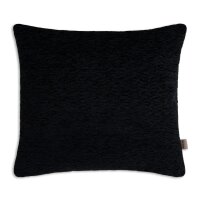 Knit Factory Evita Kissen Schwarz 50x50 cm Fischgrät