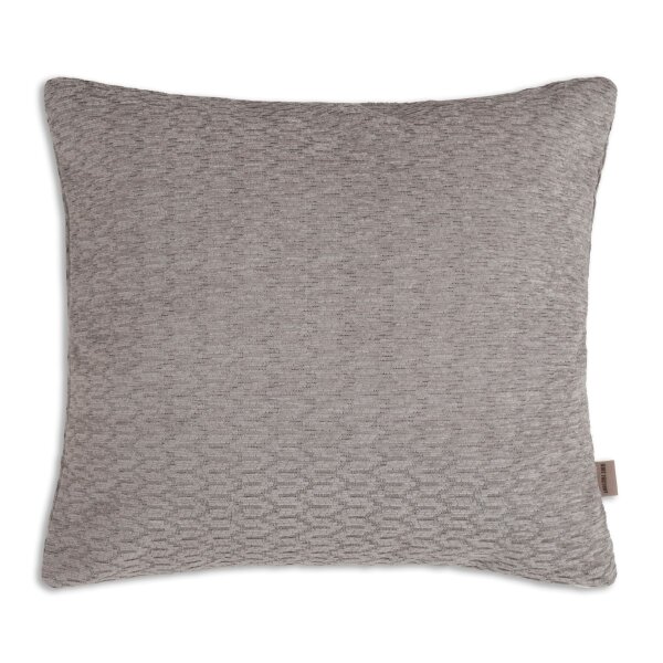 Knit Factory Evita Kissen Taupe 50x50 cm Fischgrät