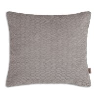 Knit Factory Evita Kissen Taupe 50x50 cm Fischgrät