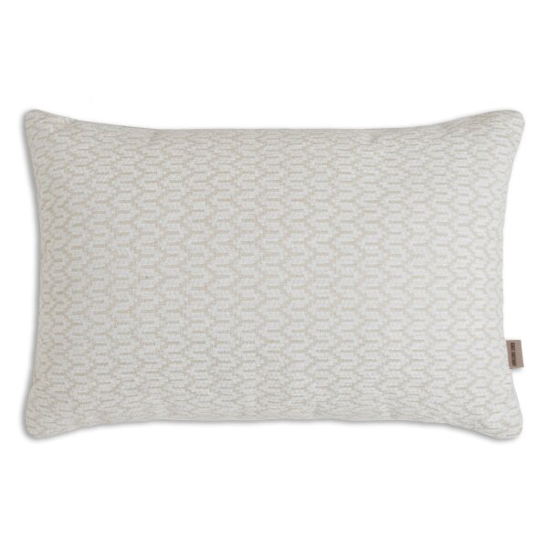 Knit Factory Evita Kissen Beige 60x40 cm Fischgrät