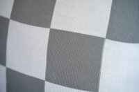 Knit Factory Caro Kissen Ecru Schwarz 50x50 cm Kariert