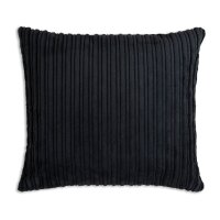Knit Factory Ritz Kissen Schwarz 50x50 cm Gestreift