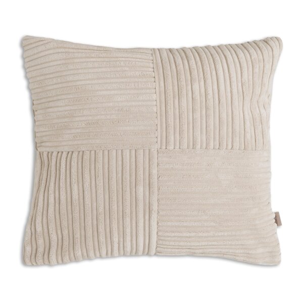 Knit Factory Ritz Kissen Beige 50x50 cm Gestreift