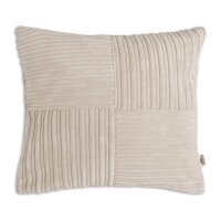 Knit Factory Ritz Kissen Beige 50x50 cm Gestreift