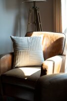 Knit Factory Ritz Kissen Beige 50x50 cm Gestreift