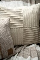Knit Factory Ritz Kissen Beige 50x50 cm Gestreift