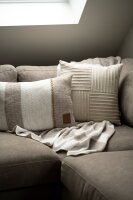 Knit Factory Ritz Kissen Beige 50x50 cm Gestreift