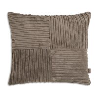Knit Factory Ritz Kissen Taupe 50x50 cm Gestreift