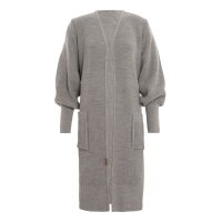 Knit Factory Patty Lange Strickjacke Iced Clay 40/42