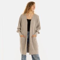Knit Factory Patty Lange Strickjacke Iced Clay 40/42