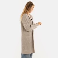 Knit Factory Patty Lange Strickjacke Iced Clay 40/42
