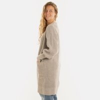 Knit Factory Patty Lange Strickjacke Iced Clay 40/42