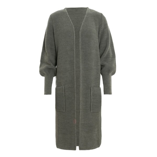 Knit Factory Patty Lange Strickjacke Urban Green 36/38