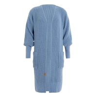 Knit Factory Patty Lange Strickjacke Crystal Blue 40/42