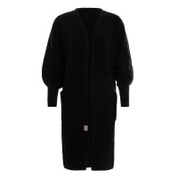 Knit Factory Patty Lange Strickjacke Schwarz 40/42