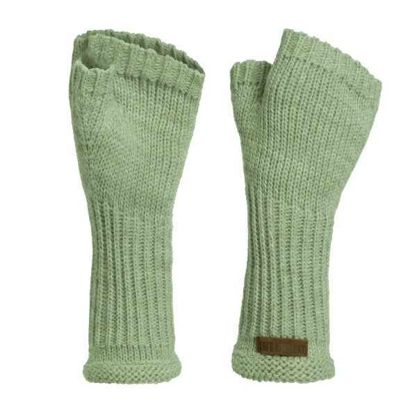 Knit Factory Cleo Handstulpen Sage Green One Size