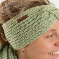Knit Factory Joy Stirnband Sage Green One Size