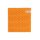 Knit Factory Gestrickter Topfuntersetzer Block Ecru Orange One Size Kariert