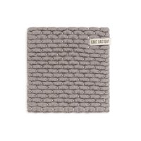 Knit Factory Gestrickter Topfuntersetzer Block Ecru Med...