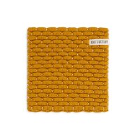 Knit Factory Gestrickter Topfuntersetzer Block Ecru Ocker...