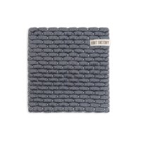 Knit Factory Gestrickter Topfuntersetzer Block Ecru...