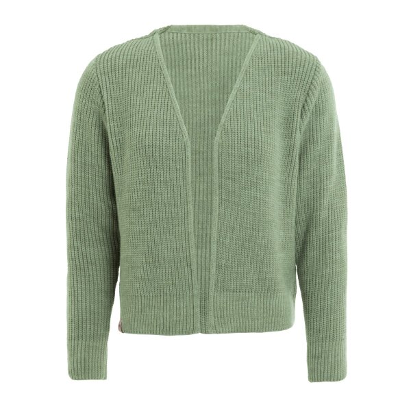 Knit Factory Lenny Kurze Strickjacke Sage Green 40/42