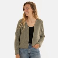 Knit Factory Lenny Kurze Strickjacke Urban Green 40/42