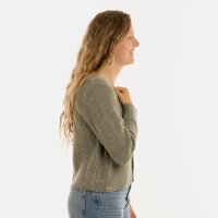 Knit Factory Lenny Kurze Strickjacke Urban Green 36/38