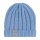 Knit Factory Nica Mütze Crystal Blue One Size Gestreift