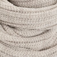 Knit Factory Nica Loop Schal Beige One Size Gestreift