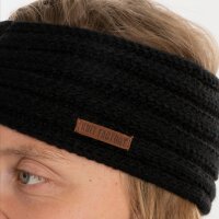 Knit Factory Nica Stirnband Schwarz One Size Gestreift