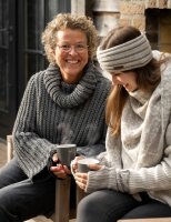 Knit Factory Nica Stirnband Schwarz One Size Gestreift