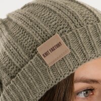 Knit Factory Nica Mütze Urban Green One Size Gestreift