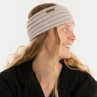 Knit Factory Nica Stirnband Iced Clay One Size Gestreift