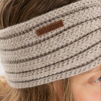 Knit Factory Nica Stirnband Iced Clay One Size Gestreift