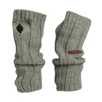 Knit Factory Nica Armstulpen Urban Green One Size Gestreift