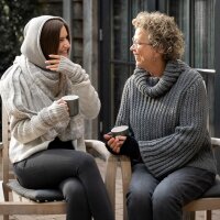 Knit Factory Nica Armstulpen Iced Clay One Size Gestreift