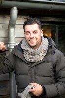 Knit Factory Nica Mütze Iced Clay One Size Gestreift