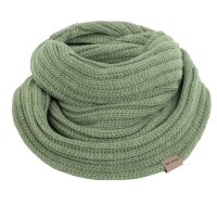 Knit Factory Nica Loop Schal Sage Green One Size Gestreift
