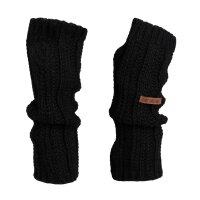 Knit Factory Nica Armstulpen Schwarz One Size Gestreift
