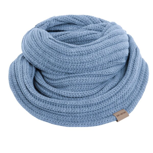 Knit Factory Nica Loop Schal Crystal Blue One Size Gestreift
