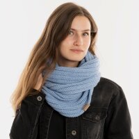 Knit Factory Nica Loop Schal Crystal Blue One Size Gestreift