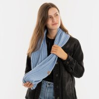Knit Factory Nica Loop Schal Crystal Blue One Size Gestreift