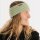 Knit Factory Nica Stirnband Sage Green One Size Gestreift